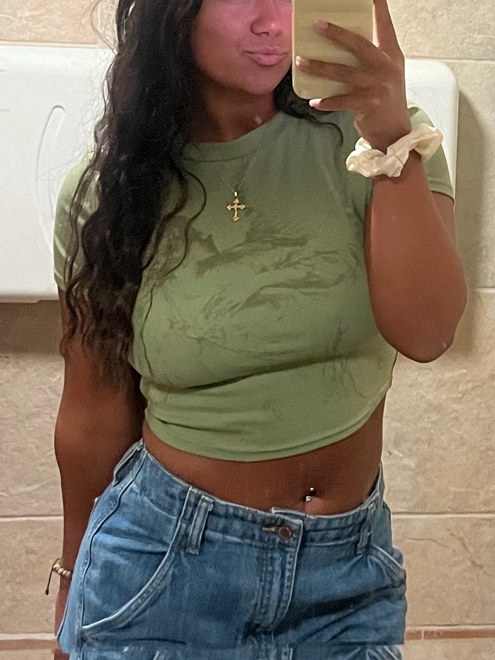 Olive Green Graphic Tee